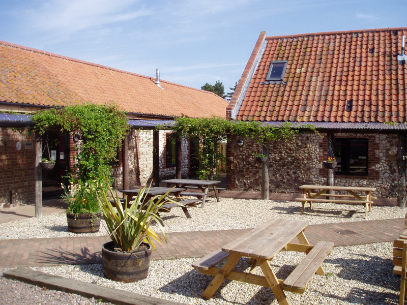 Terrace at Deepdale Backpackers in Norfolk