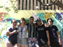 A happy picture with all the staff in my farewell : )